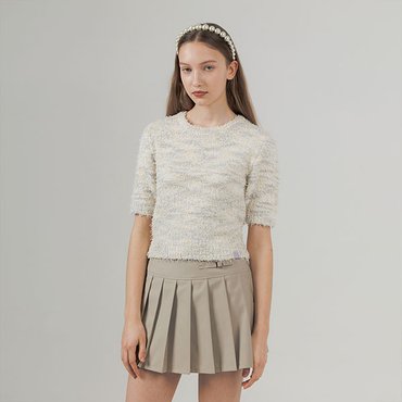 로라로라 HALF SLEEVE KNIT IVORY