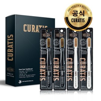 텐바이텐 큐라티스 가로패턴 와이드 왕 잇몸칫솔 ( Gum care )- 4개