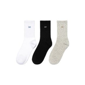 M 리양말 CQK LE2503SK71MX 우먼 트위치 로고 삭스 3PACK 믹스