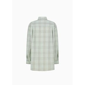 아모멘토 26FW Oversized Pocket Check Shirt, Mint
