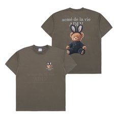 RABBIT BEAR DOLL LOGO SHORT SLEEVE T-SHIRT COCOA 퍼지베어 코코아 SSLRBR-CCA