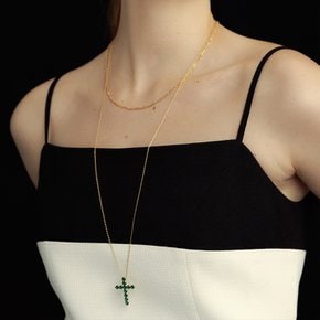 Green cross Necklace 그린 크로스 목걸이