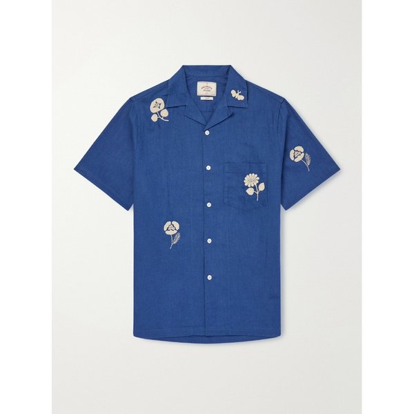 포르투기스 플란넬 컨버터블 칼라 자수 라미 셔츠 46376663163010587