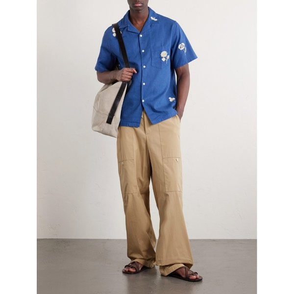 포르투기스 플란넬 컨버터블 칼라 자수 라미 셔츠 46376663163010587