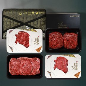 [푸른들] 함평한우 1+ 혼합선물세트 9호 등심/안심/채끝/불고기 1.1kg