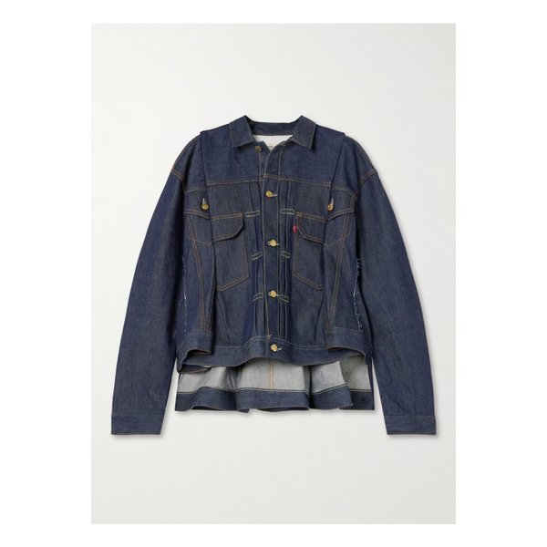 리바이스 플리츠 데님 재킷 인디고 블루 1647597354883560