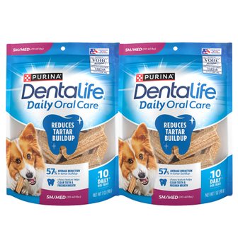 퓨리나 덴탈라이프 스몰 미디움 독 트릿 198g x 2개