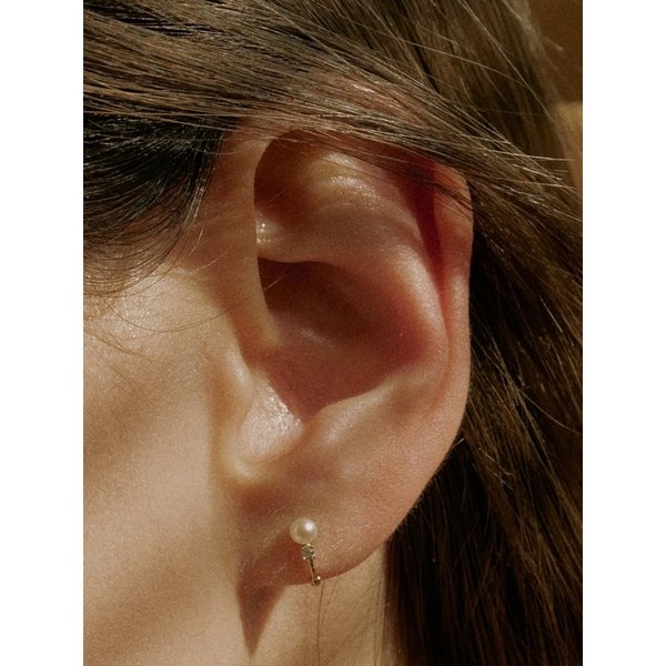 14k 안나 진주 원터치 귀걸이