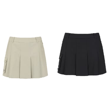 마스터바니 (421E1PS204) 25S/S 여성 로고밴딩 플리츠 큐롯 팬츠