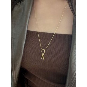 silver925 knot snake chain necklace (2color)