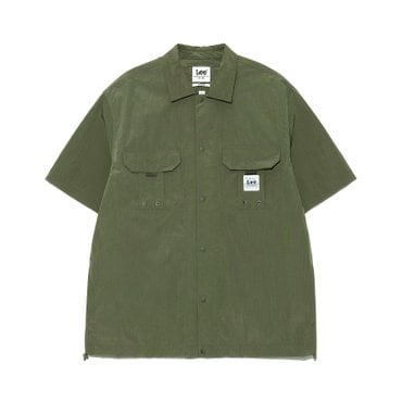 LEE 투포켓 나일론 반팔 셔츠 카키 LE2502SS06KH