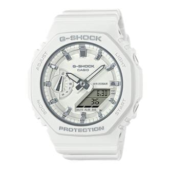 셀러허브 [G-SHOCK] 지샥 GMA-S2100-7A 지얄오크 실버 화이트 공용 우레탄 손목시계 (S8799685)