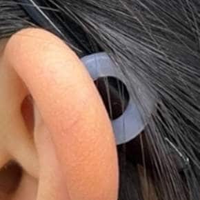 안경귀고무 안경다리 실리콘받침 원형 투명 2p