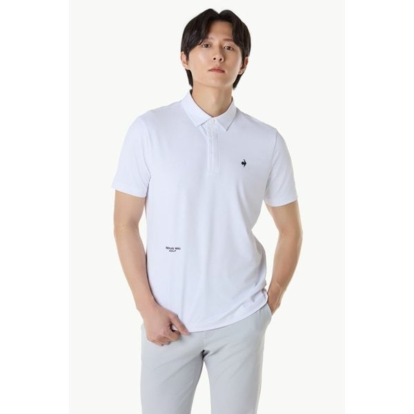 [여주점] 남성 볼드 레터링 퍼포먼스 반팔 티셔츠 GQ121MTS34 WHTE