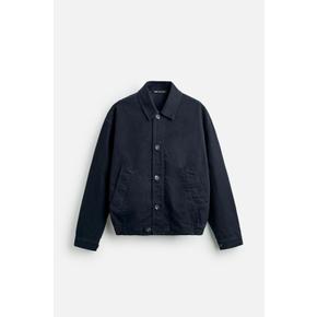 텍스처 캔버스 재킷 1538/308 NAVY BLUE