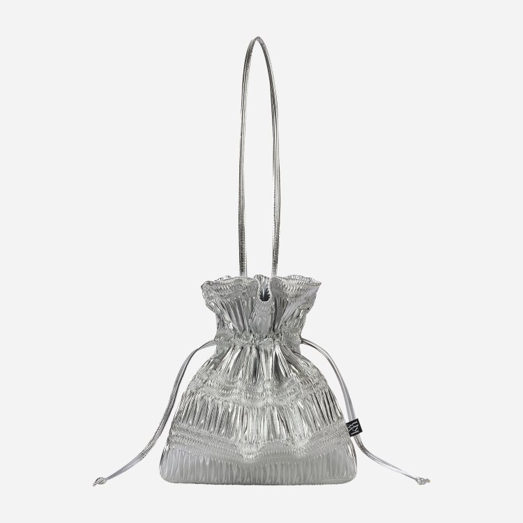[KWANI]Crinkle Shoulder Bag Silvery Silver★日本未入荷 Crinkle Shoulder Bag Silvery Silver - KWANI
