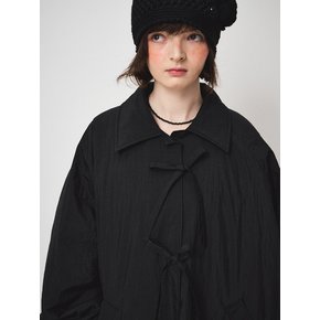 RIBBON PADDED JUMPER, BLACK