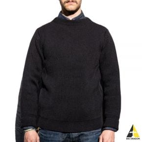 ANDERSENANDERSEN Navy Crewneck (NC) - Black (네이비 크루넥)