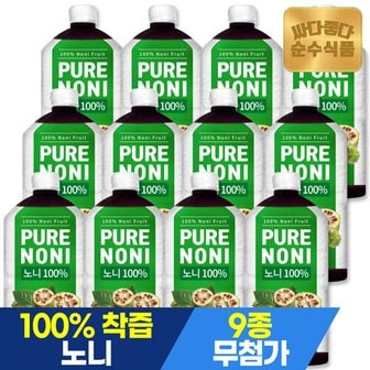 순수식품 노니 원액 노니주스 12병x1000ml NFC착즙