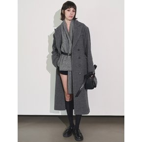 BOUCLE DOUBLE COAT _GREY