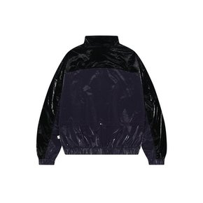 CONTRAST FLAP COATING JUMPER  [BLACK]