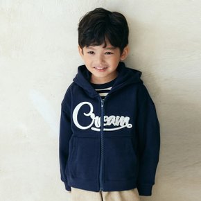 크림 아플리케 후드집업 네이비 Cream appliquer hoodie zip up  Navy _P351397003