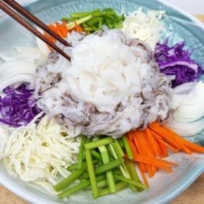 한치 물회 수제소스포함 밀키트 세트 2인분_몸통+다리살 400g 구성