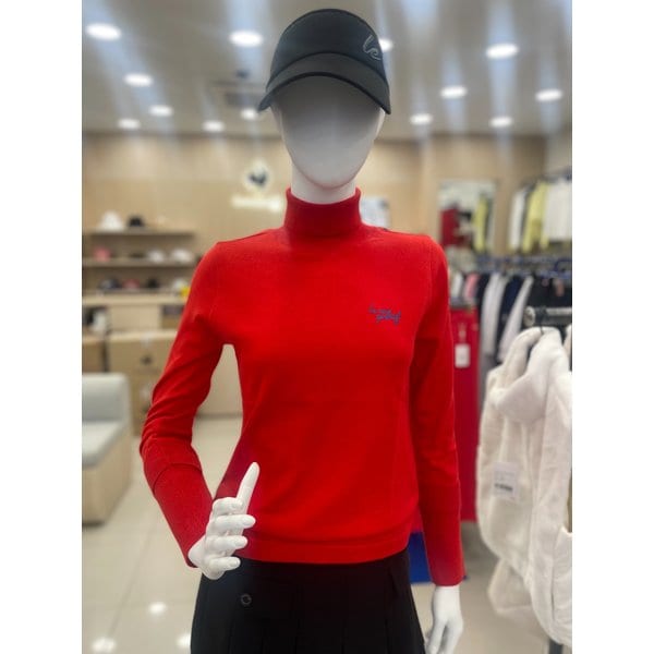 [여주점] 여성 소매 배색 하이넥 스웨터 GP322LKP95 ORNG