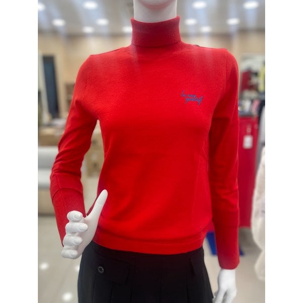 [여주점] 여성 소매 배색 하이넥 스웨터 GP322LKP95 ORNG
