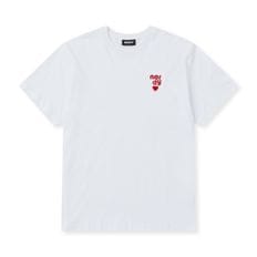 하트 로고 반팔 티셔츠 화이트 PNEU25ST0300