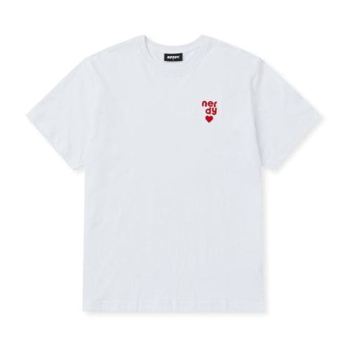 널디 하트 로고 반팔 티셔츠 화이트 PNEU25ST0300