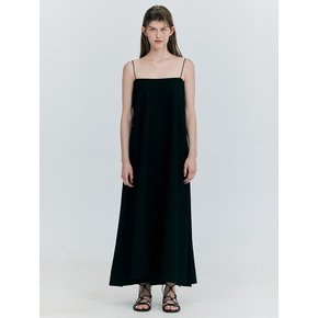 Seersucker Sleeveless Dress_Black