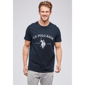 3108393 U.S. Polo Assn. 미국 폴로 어센. 아치볼드 - 프린트 티셔츠 다크 사파이어