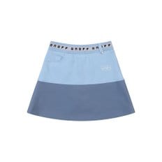 [온오프골프웨어] 여성 밑단 저지 배색 플레어 큐롯 OF4013LA_BLUE