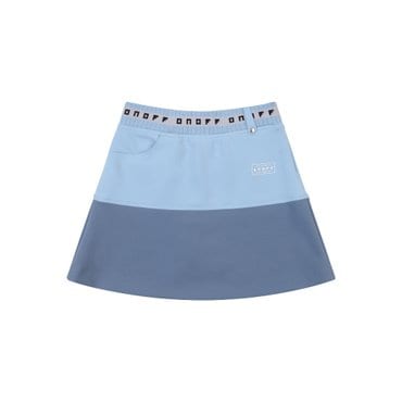 ONOFF [온오프골프웨어] 여성 밑단 저지 배색 플레어 큐롯 OF4013LA_BLUE