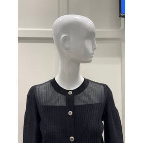(25년 봄) 쥬크 울 블렌드 시스루 블록 가디건 Z251KSL003KH