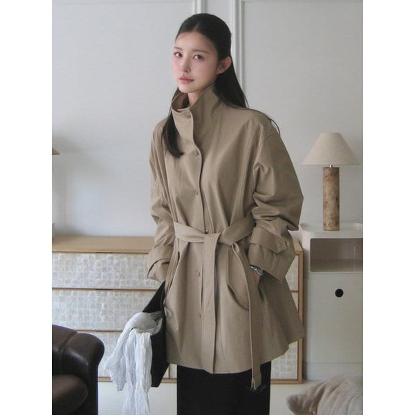 Half-neck Trench Jumper_2color