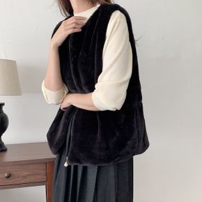 어텀유 보들보들 퍼조끼 vest_P348811748