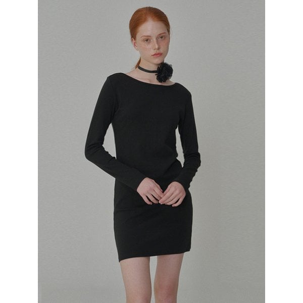 Basic Slim Jersy Mini Dress_Black