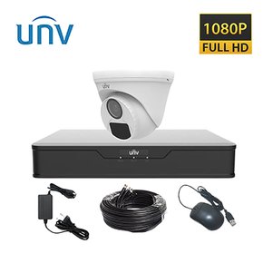 UNV 200만화소 적외선 CCTV자가설치 세트 실내 1대 하드미포함