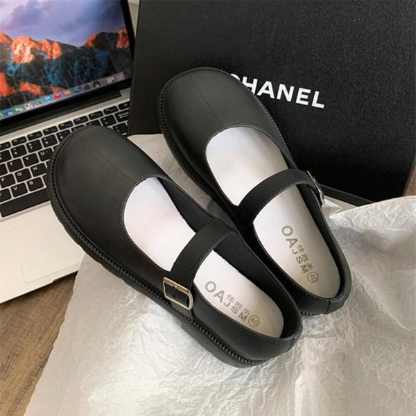 [옷자락] 여자 레인슈즈 버클 메리제인 둥근코 소나기 PVC 단화