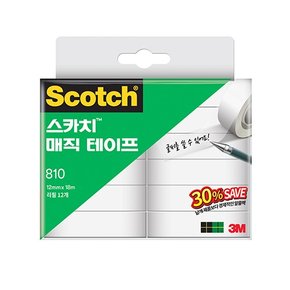 3M 스카치 매직테이프 810R-12 12X18M 세이빙 팩