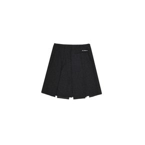 Wool-Blend Mini Panel Skirt (Black)