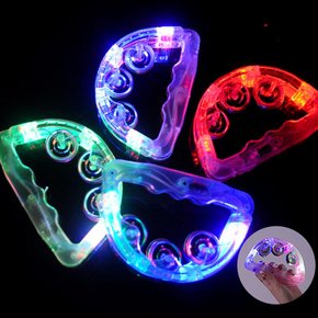 LED 탬버린 (소) 노래방 파티 장기자랑 야광 15cm
