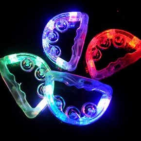 LED 탬버린 (소) 노래방 파티 장기자랑 야광 15cm