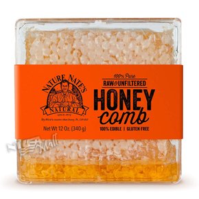 네이처 천연 벌집꿀 허니콤 340G NATURE NATES HONEY COMB, RAW & UNFILTERED