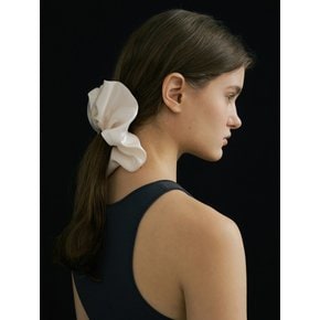 Silk Scrunchie (L) - Cream