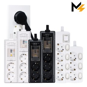 슬림플러그 4000W 국산 고용량 납작 멀티탭 / 개별 누전차단 과부하차단 틈새 멀티 콘센트 모음