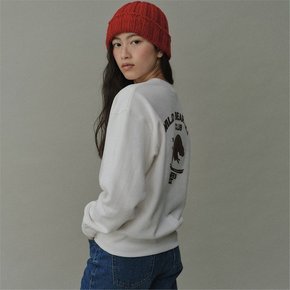 back print peachskin sweatshirts (ivory)