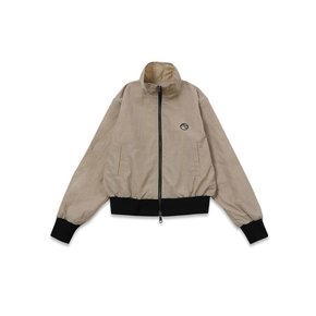 zip-up vest windbreaker beige